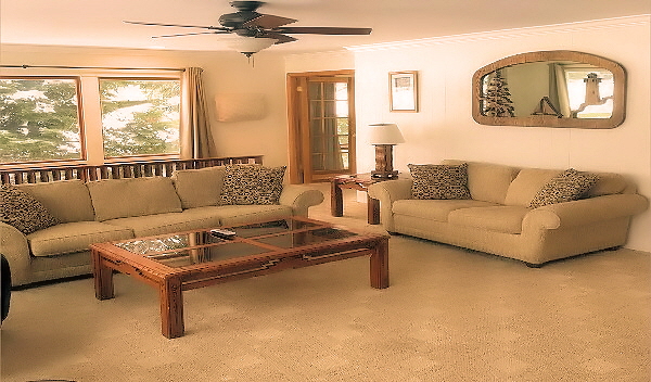 Cabin 10 Large Living Room with Fireplace