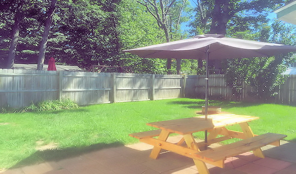 Lake View Cabin Nine  - Backyard with Bonfire Pit
