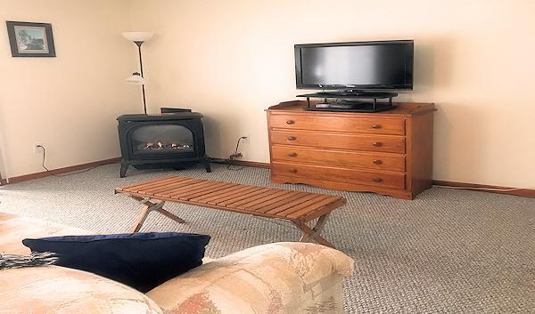 Cabin Nine - Master Bedroom with Sofa Bed & Fireplace