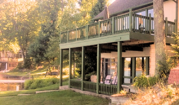 Cabin 10 Upper Level Deck and Lower Level Patio