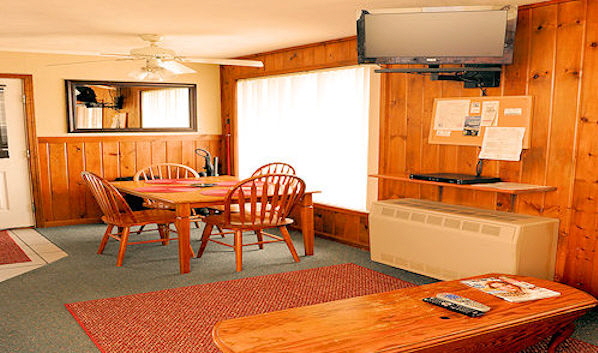Clear Lake Resort Lake Front Rental Cabin Six Living Area