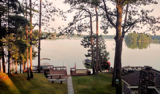 Lake Front Home Cabin Eleven Morning View of the Lake