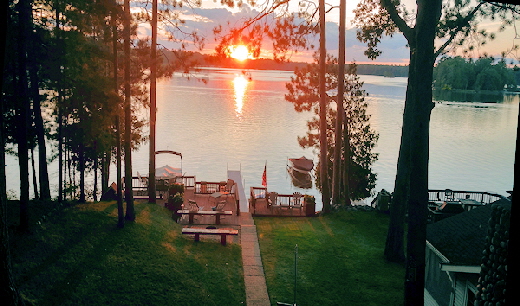 Lake Front Home Cabin Eleven Sunset