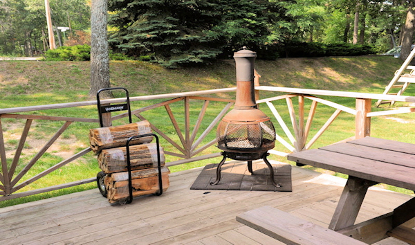 Rental Cabin Cabin Two Chimnea on the Deck
