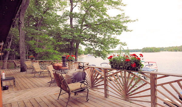 Lake House Cabin One Back Deck