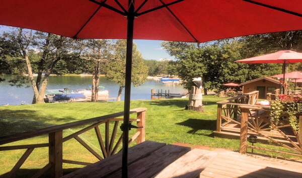 View from Clear Lake Resort Rental Cabin Two Deck